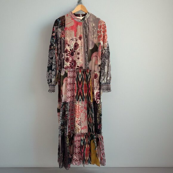 New Anthropologie Geisha Designs Printed Patchwork Maxi Dress - Picture 3 of 5
